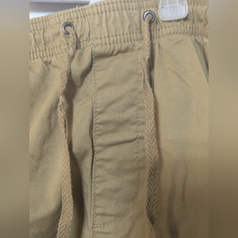 Men's Gap Shorts XXL Stretch Twill Pull On Drawstring Elastic Waist Short Brown - Picture 6 of 6